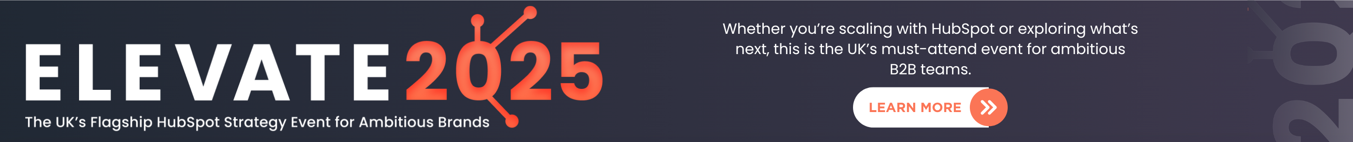 ELEVATE Event Banner - visit must-attend event for ambitious B2B teams